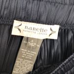 Nanette Lepore Nanette Womens Pants S Navy Blue Straight Fit Stretch Pleated High Rise Photo 2