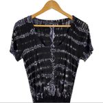 Gypsy 05 Gypsy 5 Shirred Tie Dye Mini Dress in Black & Blue Size Small Photo 3