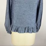Jill Stuart Jill  Chambray Ruffle Blouse Photo 3