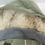 Free People  Side Zip & Snap Parka Teddy Lined Hood Sage XS Photo 3