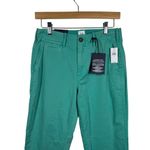 Gap  Pants Women 2 NWT Blue Green High Rise Straight Khaki Chino Trouser Preppy Photo 2