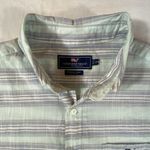 Vineyard Vines Women's Shirt Popover Striped Cotton Long Sleeve Button Sz L Logo Photo 2