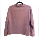 Madewell Women’s Top Cozy Funnel Neck Striped Jacquard Textural Size M. Mauve Photo 1