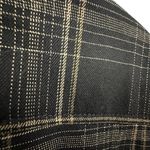 Nine West  Black and Tan Plaid Peacoat Jacket Coat with Belt Loops Womens 14 Photo 9