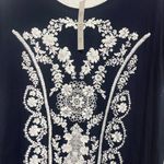 Carol Rose  Black and White Floral Short Sleeve Top Photo 2