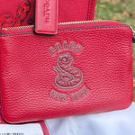 Coach Red New Year Corner Zip Wristlet With Snake Graphic Photo 1