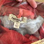 One World  Red Washed 3/4 Long Sleeve Light Knit Sweater With Scarf Photo 2