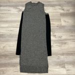 Athleta Heather Black & White Merino Wool Sleeveless Sweater Dress Size Small Photo 5