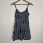 Lulus Sitting in the Sun Navy Blue Floral Ruffled Babydoll Dress Size Small Photo 2