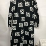 Vintage shirt dress made in California geometric black white long sleeve Size 10 Photo 1