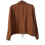C&C California C & C California Womens Linen Blend Bomber Jacket Brown‎ Drawstring Size Large Photo 1