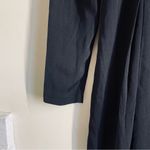 Vintage Parallel Wide Leg Button Front Long Sleeve Black Jumpsuit size 4 Photo 5