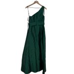 Alfred Sung Draped One-Shoulder Satin Maxi Dress With Pockets Size 6 Photo 11
