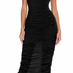 NWT OW Collection‎ SANDY Chiffon Maxi Dress in Black Caviar Sz Medium $270 Photo 0