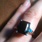 California Black Jade and Neon Apatite Sterling Silver Ring (Size 7) Photo 5