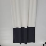 Chico's Tunic Shirt Dress Womens 2/L White Black Color Block Stretch Maxi Photo 7