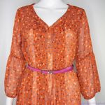 Old Navy orange floral print dress, size M. Photo 4