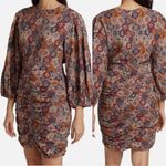 RHODE Sasha ruched mini‎ Dress Tabriz long sleeves Size Medium vacation summer Photo 1