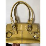 Adrienne Vittadini Y2K Vintage Yellow Patent Leather Shoulder Bag Photo 1