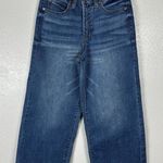 OAT New York Jeans Womens Size 2/26 Wide Leg High Rise Raw Hem Medium Wash Blue Photo 0