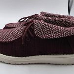 Hey Dude  Britt Shoe Womens S Burgundy Mix Lightweight Wool Blend Lining Flex Photo 8