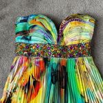 Night Moves  Yellow Satin Beaded Dress SIZE 6 Photo 2