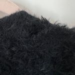 Free People Black Faux Fur Open Front Cardigan Jacket Women’s XS Cozy Chic Photo 6