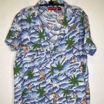 Gloria Vanderbilt Bahamas Tropical Short Sleeve Button Down Shirt Sz Lg Rayon Photo 0