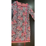 Talbots  Dress Women's Petite Small SP Pink Preppy‎ Square Neck Paisley Church Photo 10