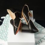 Mavette Fiona Chunky Heel Loafers Black Leather Size 8.5 Photo 4