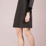 J.Crew Longsleeve Grey Sheath Drews with Black Velvet Tulle Cuffs Size Medium Photo 8