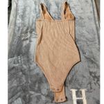 Aura Size Small/Medium Women Bodysuit Tan Brown Ribbed Stretch Y2K Sleeveless Photo 1