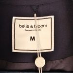NWT Belle‎ & Bloom Womens Navy Manhattan Cropped Trench Coat Medium Blue Photo 5