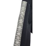 Flora Black Long Sleeve Sweatshirt with Lace Trim Detail Photo 1