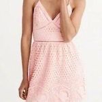 Abercrombie & Fitch Pink Crochet Lace Eyelet Dress Size XS Photo 0