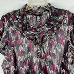 Apostrophe  Feather High Neck Blouse Large Photo 1