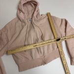 Hollister Hoodie Womens X Small Pink Cropped Zip Up Jacket Sweatshirt Photo 4