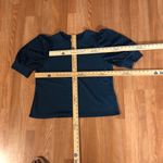 LuLaRoe  Dark Teal Top Short Puff Sleeve Round Neck Dark Academia Photo 4