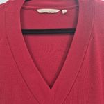 Soft Surroundings  Deep Red Madeline Tunic with Cape Like Overlay On 1 Side Photo 4