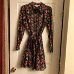 BODEN Flower Print Shirt Mini Dress with Tie in Belt NWOT Size 10 Photo 4