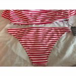 American Eagle NWT Peach Striped Bikini π Photo 4