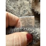 Entro EUC  Women's Duster Cardigan Size Large Gray Knit Animal Print Open Front Photo 3