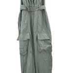 Forever 21 Jumpsuit SZ Medium Halter Cargo Light Blue/Green Parachute Cargo NWT Photo 0