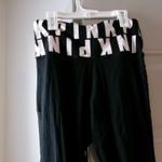 PINK - Victoria's Secret  pink all over band leggings in black and white size medium. Photo 5