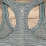 Lululemon Swiftly Tech Race Racerback Tank Stripe Rhino Grey Black Blue Tank 4 Photo 5