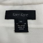Karen Kane  White New Wave Shine Bright Rhinestone Embellished Blouse Photo 7