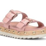 Donald Pliner Larabee Leather Slide Sandal in Rose Pink Leather NWT Photo 0