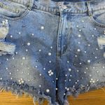 P Cill String of Pearls Coastal Cowgirl Western Granola Preppy Jean Shorts Size XL Photo 1