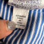 Lands' End  Women's Long Sleeve Stripe Tee Nautical Blue & White 100% Cotton L Photo 4