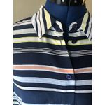 Equipment NWT  Essential Silk Striped Shirt In Atlantic Deep Multi Photo 2